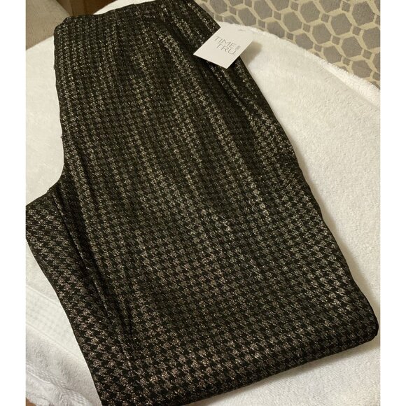 Time and Tru Women’s Size 14 Gold & Black Millennium Side Zip Skinny Pants - Picture 6 of 10